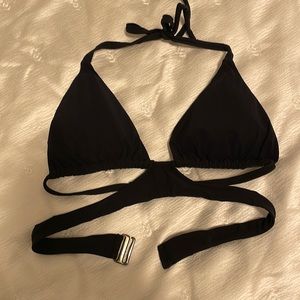 Black bikini top size medium with pads. By Touché
